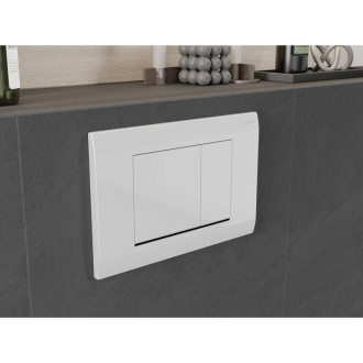 Pneumatické splachovacie tlačidlo Mexen Fenix Air 01, lesklé biele - 6A0100