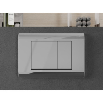 Pneumatické splachovacie tlačidlo Mexen Fenix Air 01, lesklý chróm - 6A0101