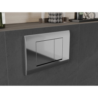 Pneumatické splachovacie tlačidlo Mexen Fenix Air 01, lesklý chróm - 6A0101