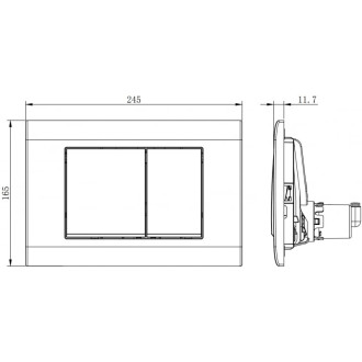 Pneumatické splachovacie tlačidlo Mexen Fenix Air 01, lesklý chróm - 6A0101