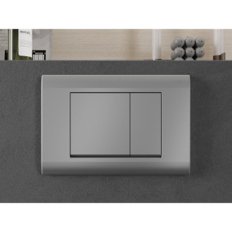 Pneumatické splachovacie tlačidlo Mexen Fenix Air 01, matný chróm - 6A0102