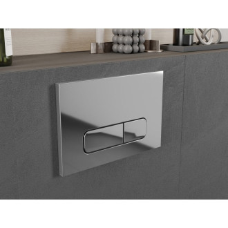 Pneumatické splachovacie tlačidlo Mexen Fenix Air 02, lesklý chróm - 6A0201