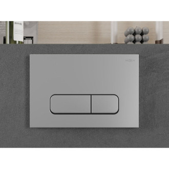 Pneumatické splachovacie tlačidlo Mexen Fenix Air 02, matný chróm - 6A0202