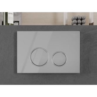 Pneumatické splachovacie tlačidlo Mexen Fenix Air 05, lesklý chróm - 6A0501