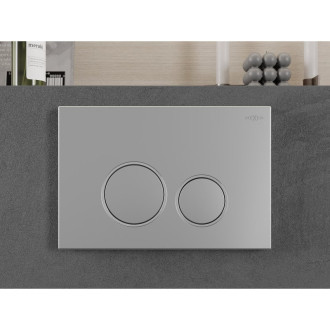 Pneumatické splachovacie tlačidlo Mexen Fenix Air 05, matný chróm - 6A0502