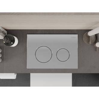 Pneumatické splachovacie tlačidlo Mexen Fenix Air 07 XS, lesklý chróm - 6A0701