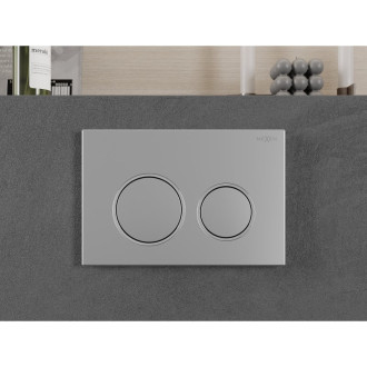 Pneumatické splachovacie tlačidlo Mexen Fenix Air 07 XS, matný chróm - 6A0702