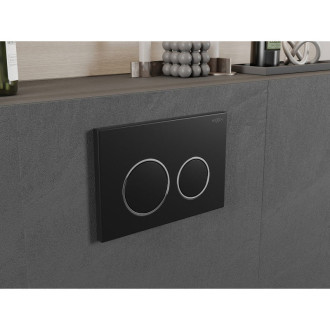 Pneumatické splachovacie tlačidlo Mexen Fenix Air 07 XS, čierne - 6A0703