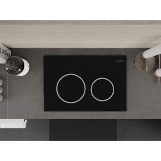 Pneumatické splachovacie tlačidlo Mexen Fenix Air 07 XS, čierne - 6A0703