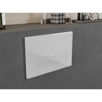 Pneumatické splachovacie tlačidlo Mexen Fenix Air 09, lesklé biele - 6A0900