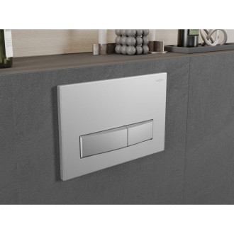 Pneumatické splachovacie tlačidlo Mexen Fenix Air 09, matný chróm - 6A0902