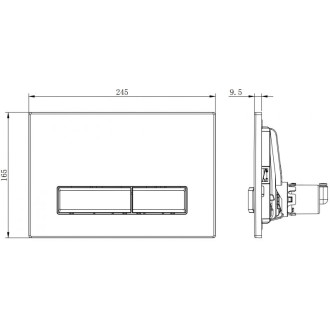 Pneumatické splachovacie tlačidlo Mexen Fenix Air 09, matný chróm - 6A0902