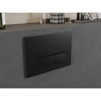 Pneumatické splachovacie tlačidlo Mexen Fenix Air 09, čierne - 6A0903