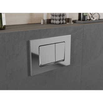 Pneumatické splachovacie tlačidlo Mexen Fenix Air 10 XS, lesklý chróm - 6A1001