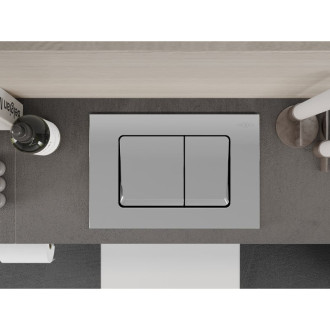 Pneumatické splachovacie tlačidlo Mexen Fenix Air 10 XS, lesklý chróm - 6A1001