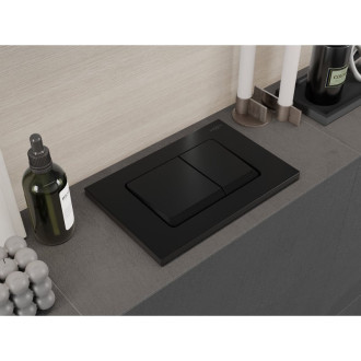 Pneumatické splachovacie tlačidlo Mexen Fenix Air 10 XS, matne čierne - 6A1003