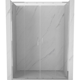 Dvojposuvné sprchové dvere Mexen Exo 160 cm, priehľadné, chróm - 8152-160-000-01-00