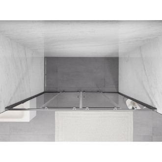 Dvojposuvné sprchové dvere Mexen Exo 200 cm, priehľadné, chróm - 8152-200-000-01-00