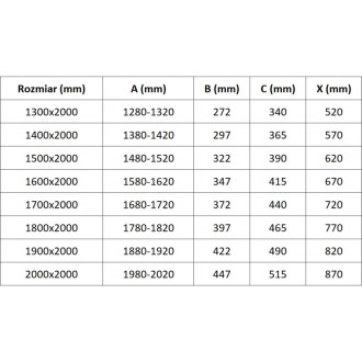 Dvojposuvné sprchové dvere Mexen Exo 170 cm, priehľadné, čierne - 8152-170-000-70-00