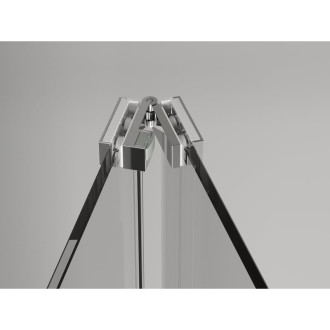 Sprchové skladacie dvere Mexen Exo 100 cm, priehľadné, chróm - 816-100-000-01-00