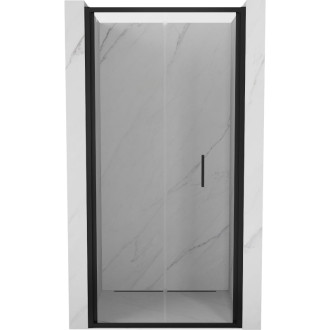 Sprchové skladacie dvere Mexen Exo 75 cm, priehľadné, čierne - 816-075-000-70-00