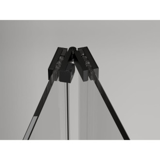 Sprchové skladacie dvere Mexen Exo 90 cm, priehľadné, čierne - 816-090-000-70-00