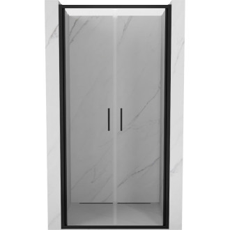Sprchové dvere Mexen Exo s dvojitými pántami 80 cm, priehľadné, čierne - 814-080-000-70-00