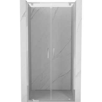 Sprchové dvere Mexen Exo s dvojitými pántami 90 cm, priehľadné, chróm - 8182-090-000-01-00