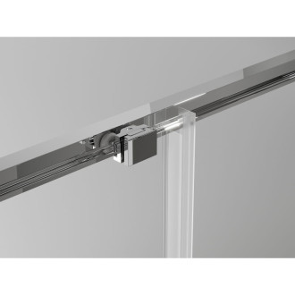 Posuvný sprchovací kút Mexen Exo 140 x 90 cm, priehľadný, chróm - 8151-140-090-01-00