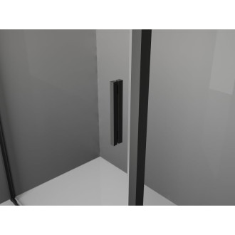 Posuvný sprchovací kút Mexen Exo 150 x 95 cm, priehľadný, čierny - 8151-150-095-70-00