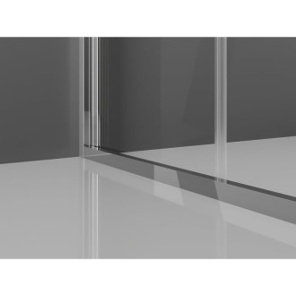 Sprchovací kút Mexen Exo skladací 100 x 90 cm, priehľadný, chróm - 816-100-090-01-00