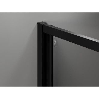 Skladací sprchovací kút Mexen Exo 100 x 75 cm, priehľadný, čierny - 816-100-075-70-00