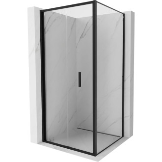 Skladací sprchovací kút Mexen Exo 80 x 80 cm, priehľadný, čierny - 816-080-080-70-00