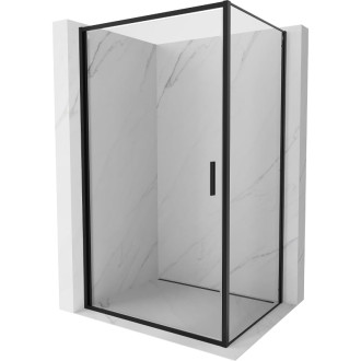 Sprchovací kút Mexen Exo s výklopným mechanizmom 80 x 70 cm, priehľadný, čierny - 817-080-070-70-00