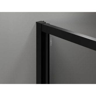 Sprchovací kút Mexen Exo s výklopným mechanizmom 100 x 80 cm, priehľadný, čierny - 817-100-080-70-00