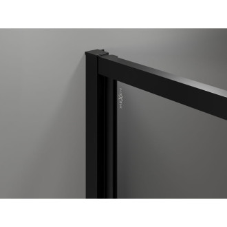 Sprchovací kút Mexen Exo s výklopným mechanizmom 70 x 70 cm, priehľadný, čierny - 814-070-070-70-00