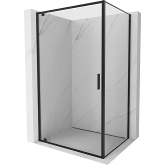Sprchovací kút Mexen Exo s výklopným mechanizmom 100 x 70 cm, priehľadný, čierny - 8181-100-070-70-00