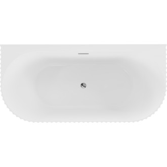 Voľne stojaca závesná vaňa Mexen Sella s drážkovaným prepadom 170 x 80 cm, lesklá biela, chrómový prepad - 52711708000-01