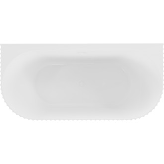 Voľne stojaca závesná vaňa Mexen Sella s drážkovaným povrchom 170 x 80 cm, lesklá biela, biely prepad - 52711708000-20