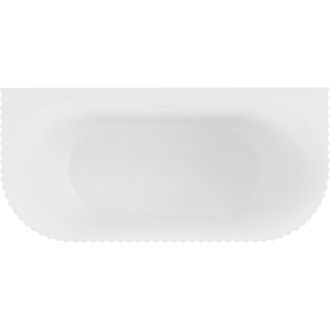 Voľne stojaca závesná vaňa Mexen Sella s drážkovaným prepadom 170 x 80 cm, matná biela, biely prepad - 52711708001-20