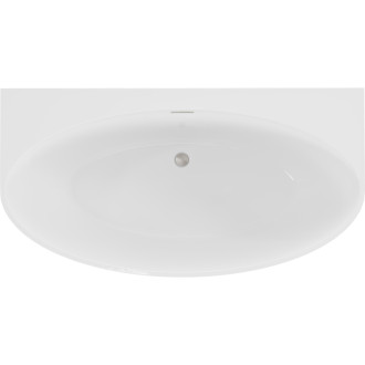 Voľne stojaca závesná vaňa Mexen Bruna 150 x 82 cm, lesklá biela, prepad kartáčovaný nikel - 52731508200-97