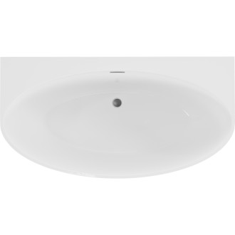 Voľne stojaca závesná vaňa Mexen Bruna 170 x 88 cm, lesklá biela, prepad vo farbe gun metal - 52731708800-95