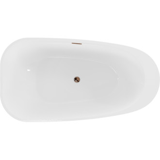 Voľne stojaca vaňa Mexen Giada 170 x 90 cm, lesklá biela, prepad ružové zlato - 52741709000-60