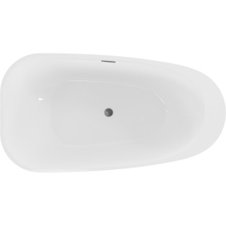 Voľne stojaca vaňa Mexen Giada 170 x 90 cm, lesklá biela, prepad vo farbe gun metal - 52741709000-95