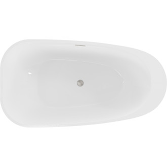 Voľne stojaca vaňa Mexen Giada 170 x 90 cm, lesklá biela, prepad kartáčovaný nikel - 52741709000-97