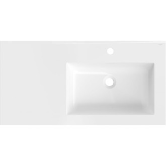Mexen Otis zapustené umývadlo pravé 91 x 46,5 cm, lesklá biela - 25189000P