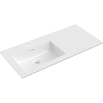 Mexen Otis ľavé zapustené umývadlo 101 x 46,5 cm, lesklá biela - 25181000L