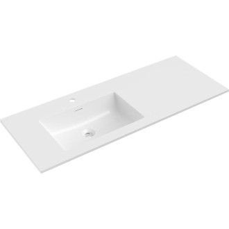 Mexen Otis ľavé zapustené umývadlo 121 x 46,5 cm, biely lesk - 25181200L