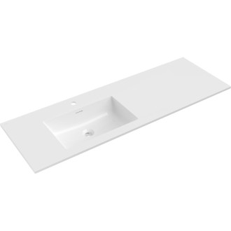 Mexen Otis ľavé zapustené umývadlo 141 x 46,5 cm, biely lesk - 25181400L
