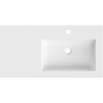 Mexen Otis pravé zapustené umývadlo 91 x 46,5 cm, matná biela - 25189001P